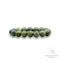 Jade Crystal Bracelet 12mm Matte Beads For Abundant Harmony