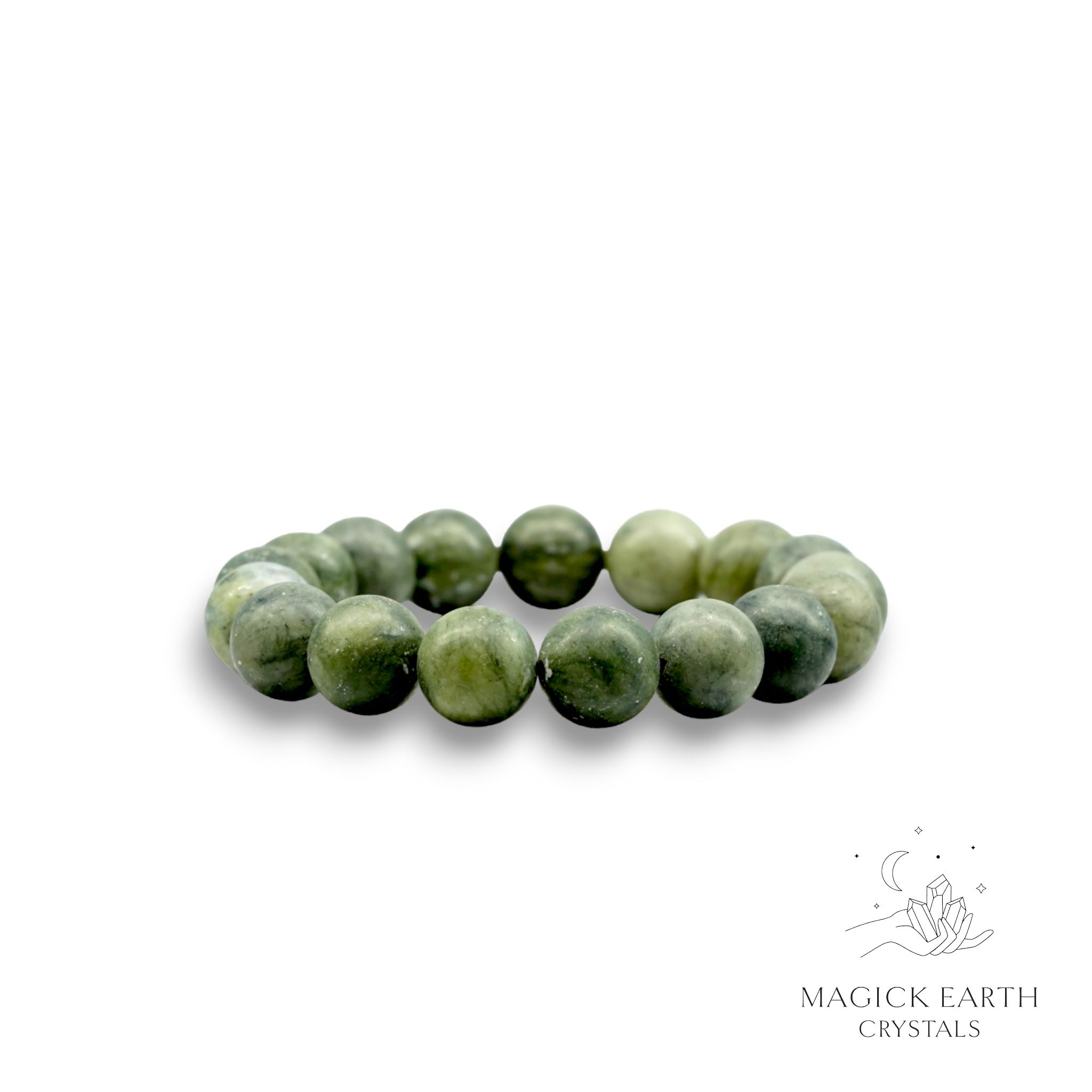 Jade Crystal Bracelet 12mm Matte Beads For Abundant Harmony