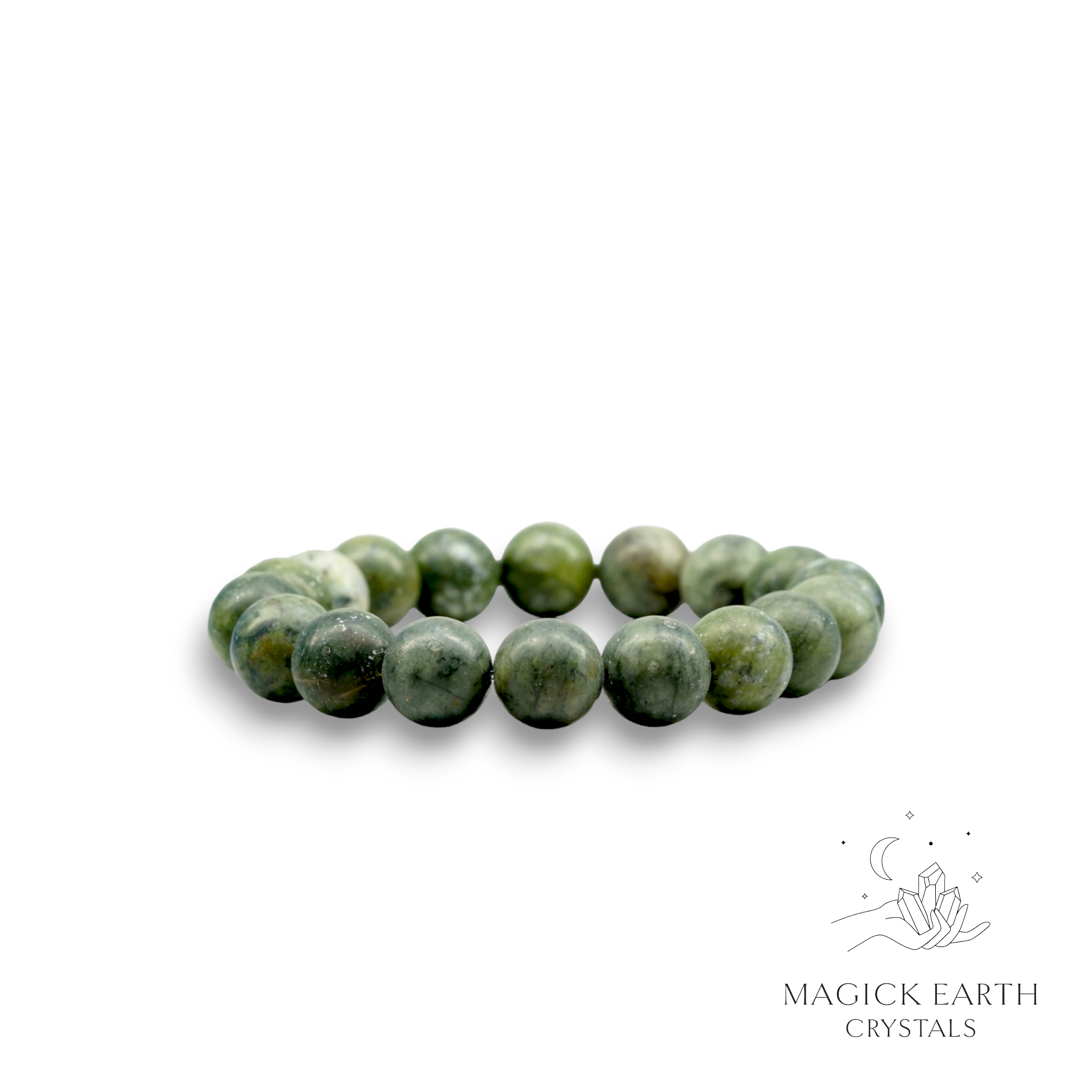 Jade Crystal Bracelet 12mm Matte Beads For Abundant Harmony