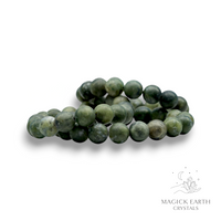 Jade Crystal Bracelet 12mm Matte Beads For Abundant Harmony
