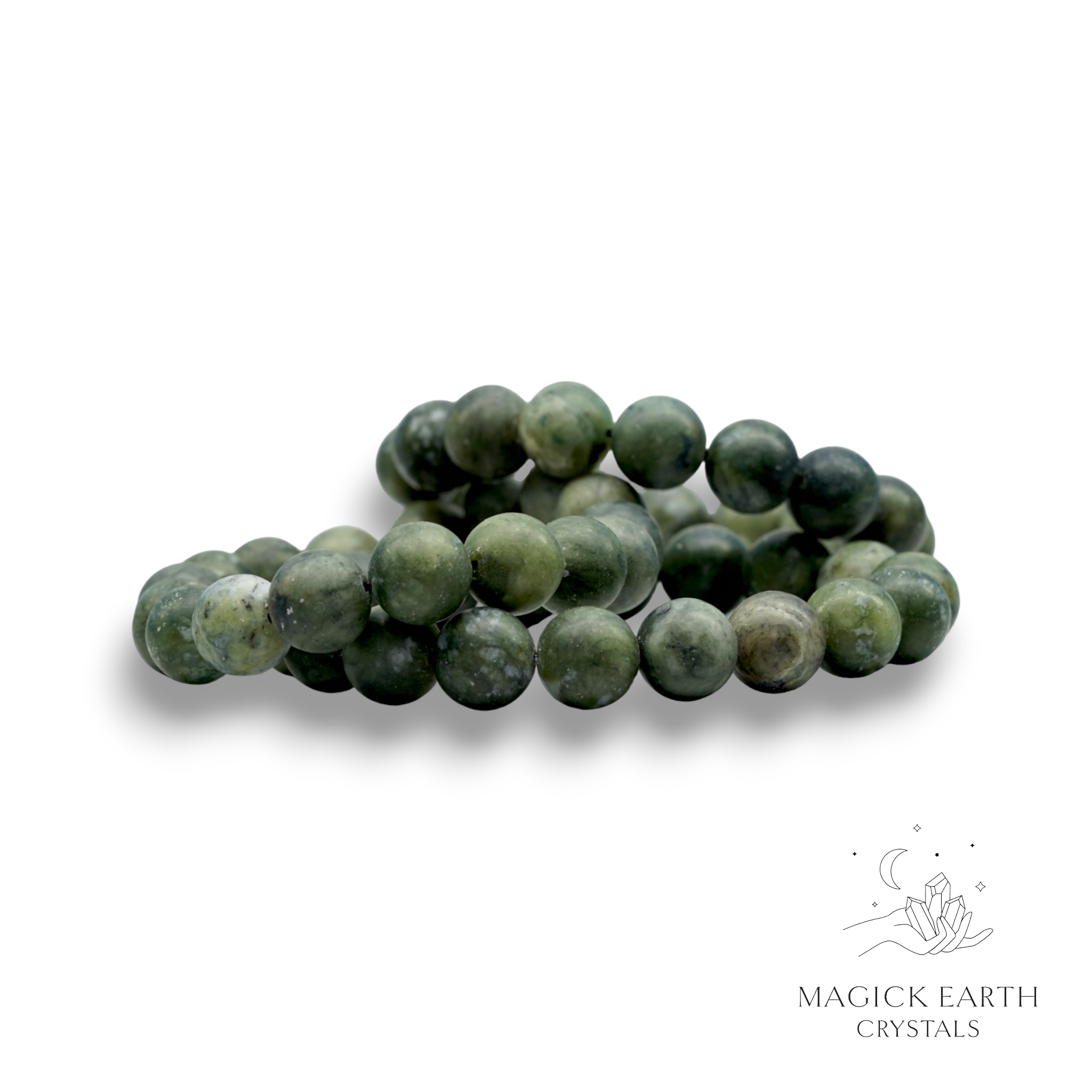 Jade Crystal Bracelet 12mm Matte Beads For Abundant Harmony