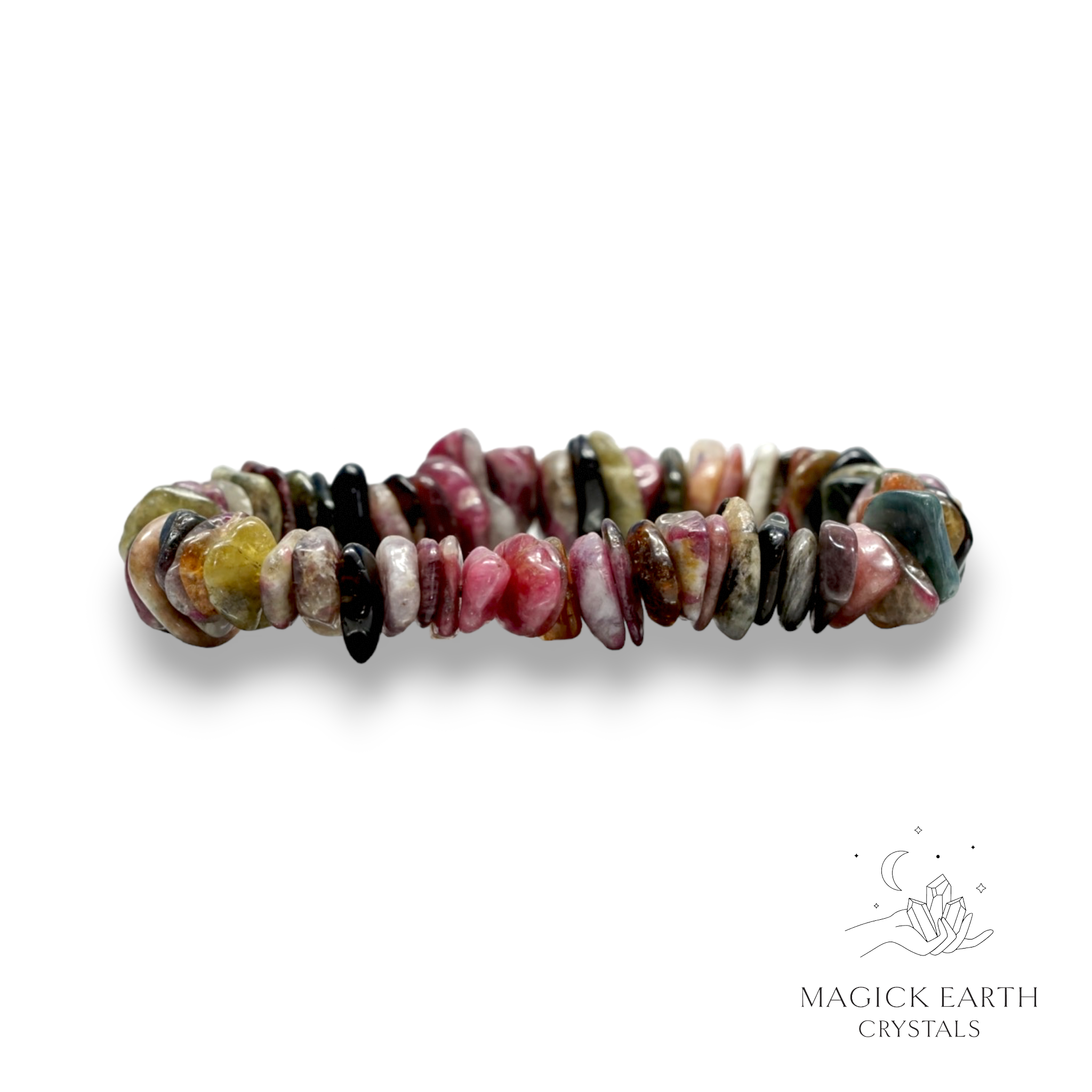 Tourmaline Crystal Chip Bracelet For Vibrant Alignment