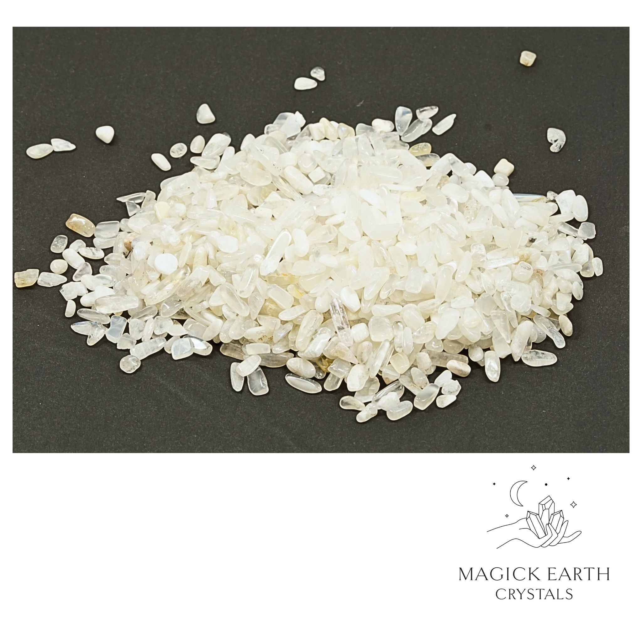 Rainbow Moonstone Chips Medium   For Intuition & Light