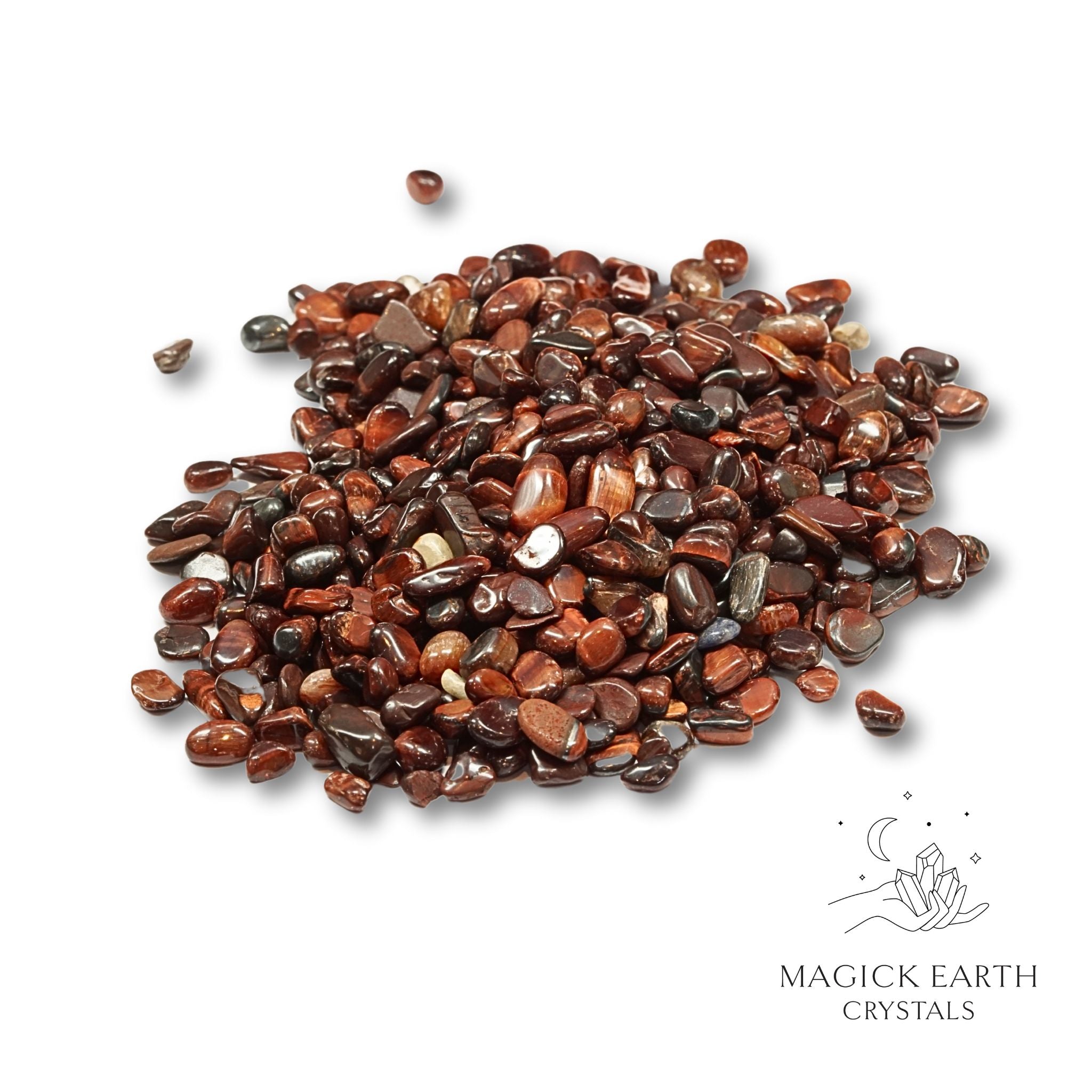 Red Tiger Eye Crystal  Chips Medium  For Confident Courage