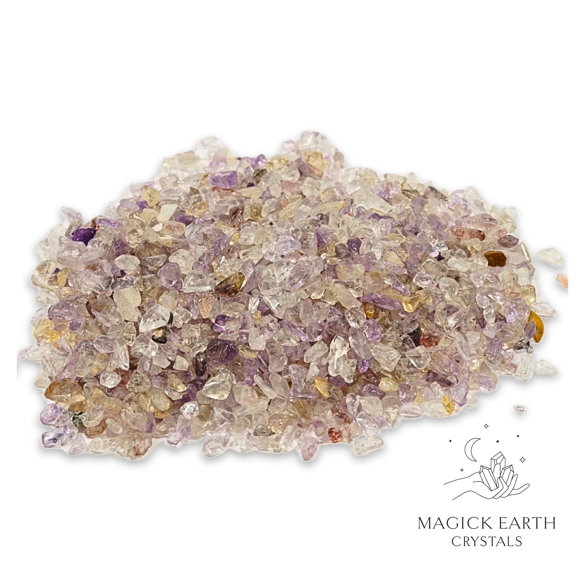Ametrine Crystal Gemstone Chips For Clarity & Motivation  Small Size 100g Bag