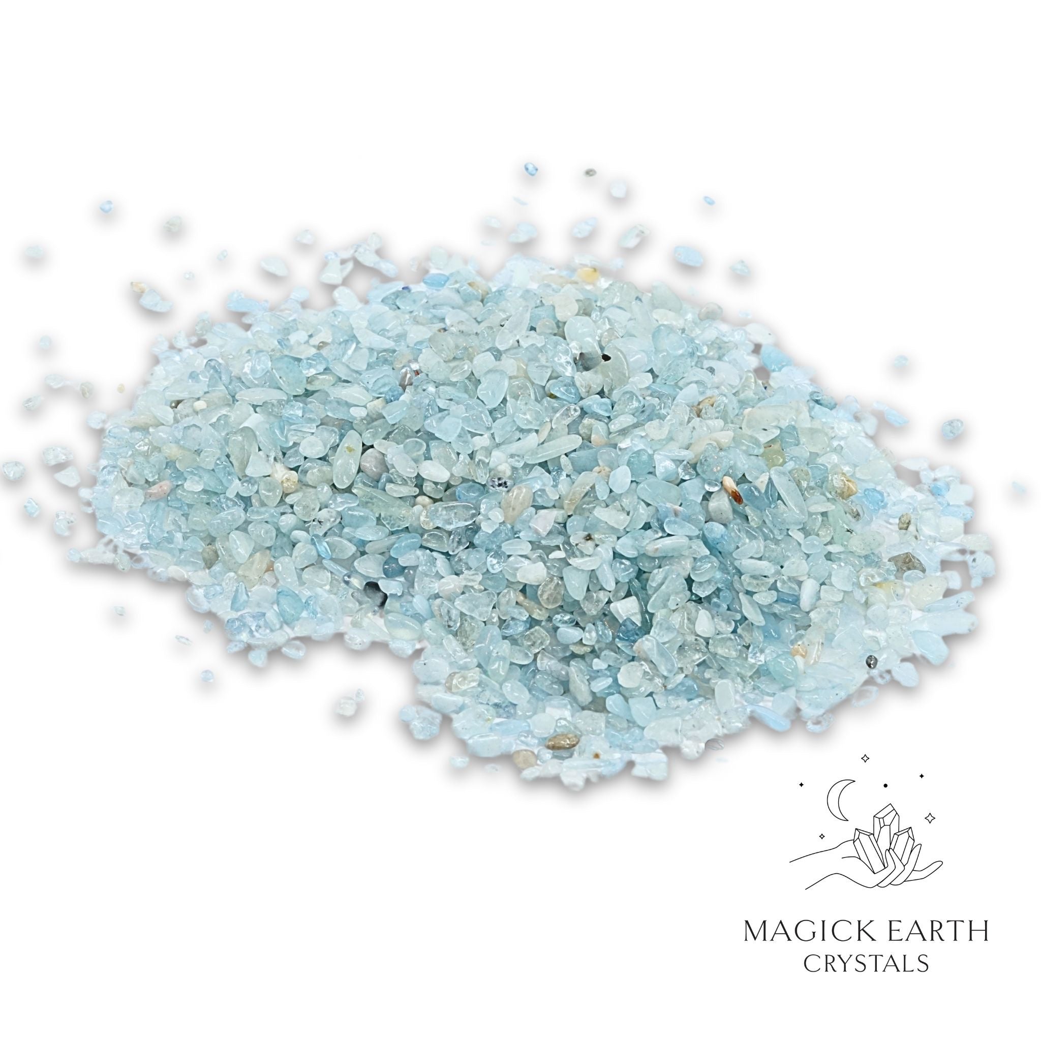 Aquamarine Crystal Chips Small Size For Courage & Communication