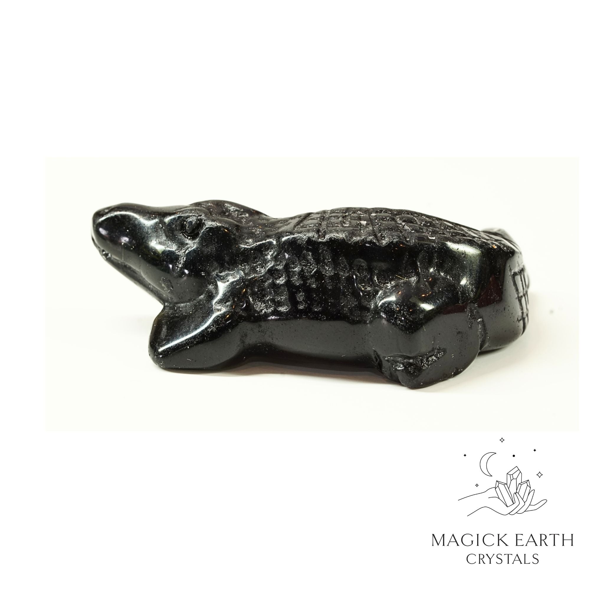 Obsidian  Crocodile For Tough Love Protection