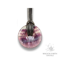 Fluorite  Donut Pi  Pendant in Sizes 50mm and 30mm For Laser Focus