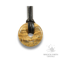 Picture Jasper  Donut / Pi  Pendants For Ancient Earth Wisdom