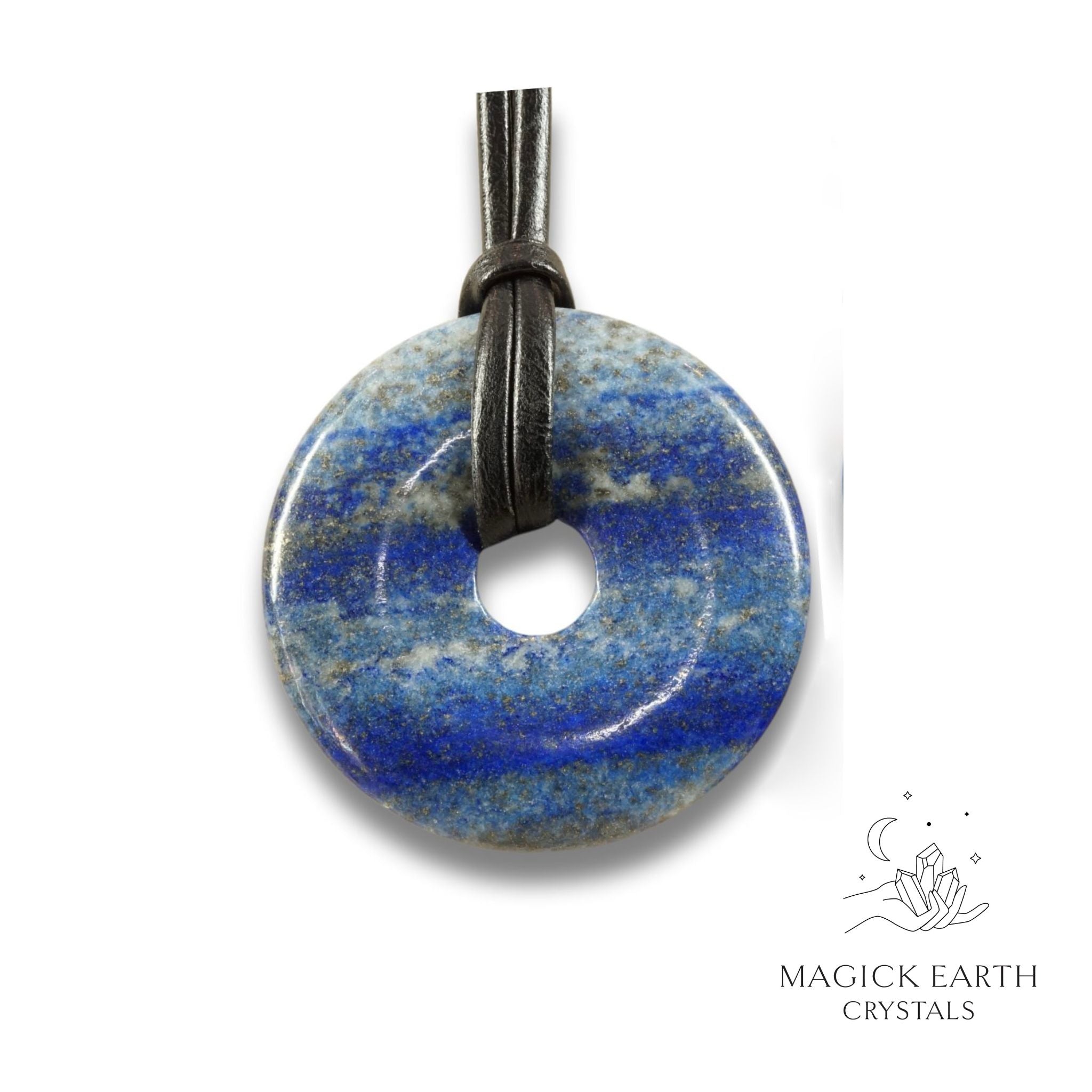 Lapis Lazuli Donut Pi  Pendants For Clear-Sight & Wisdom