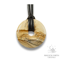 Picture Jasper  Donut / Pi  Pendants For Ancient Earth Wisdom