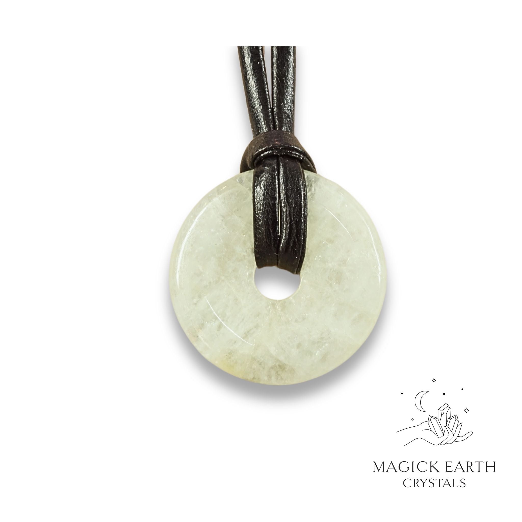 Aquamarine Donut Pendant  For Courage & Communication