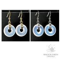 Opalite  Donut Pi Earrings  For Guiding Light Energy