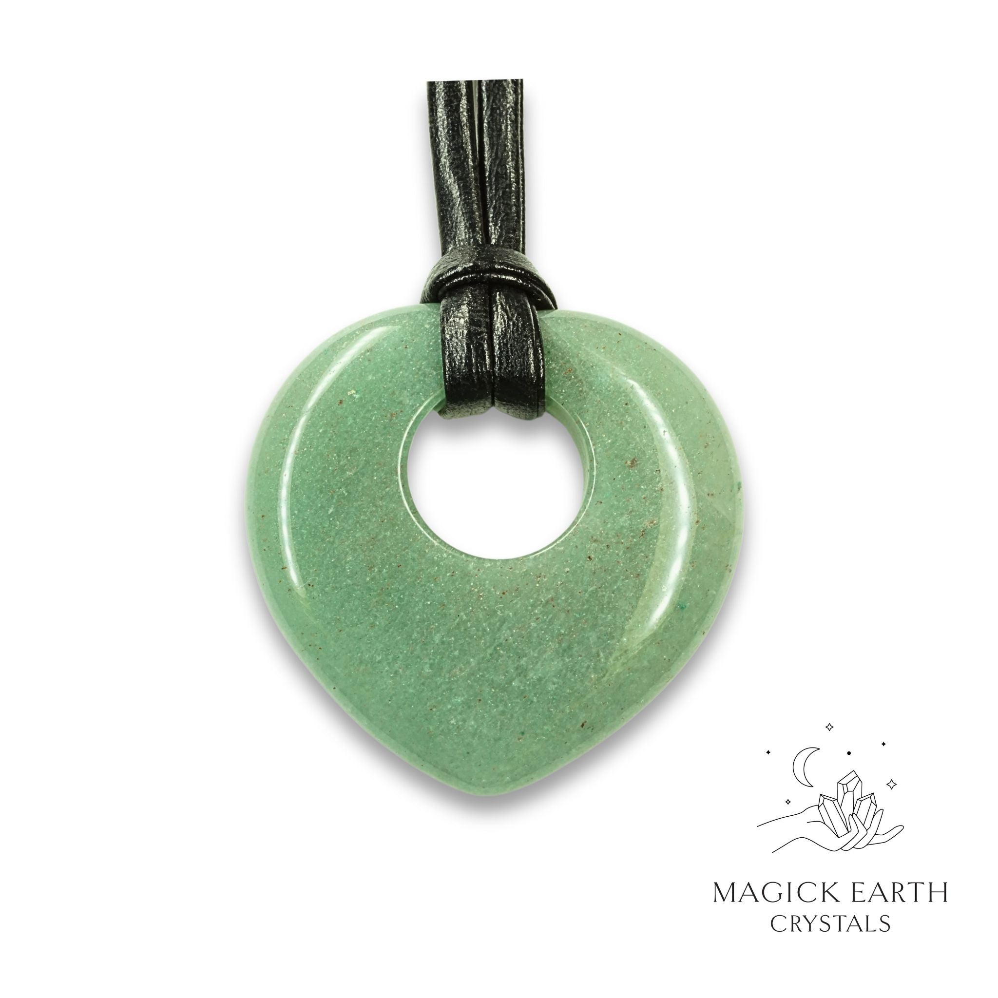 Aventurine Donut Heart Pendant For Bold Opportunity