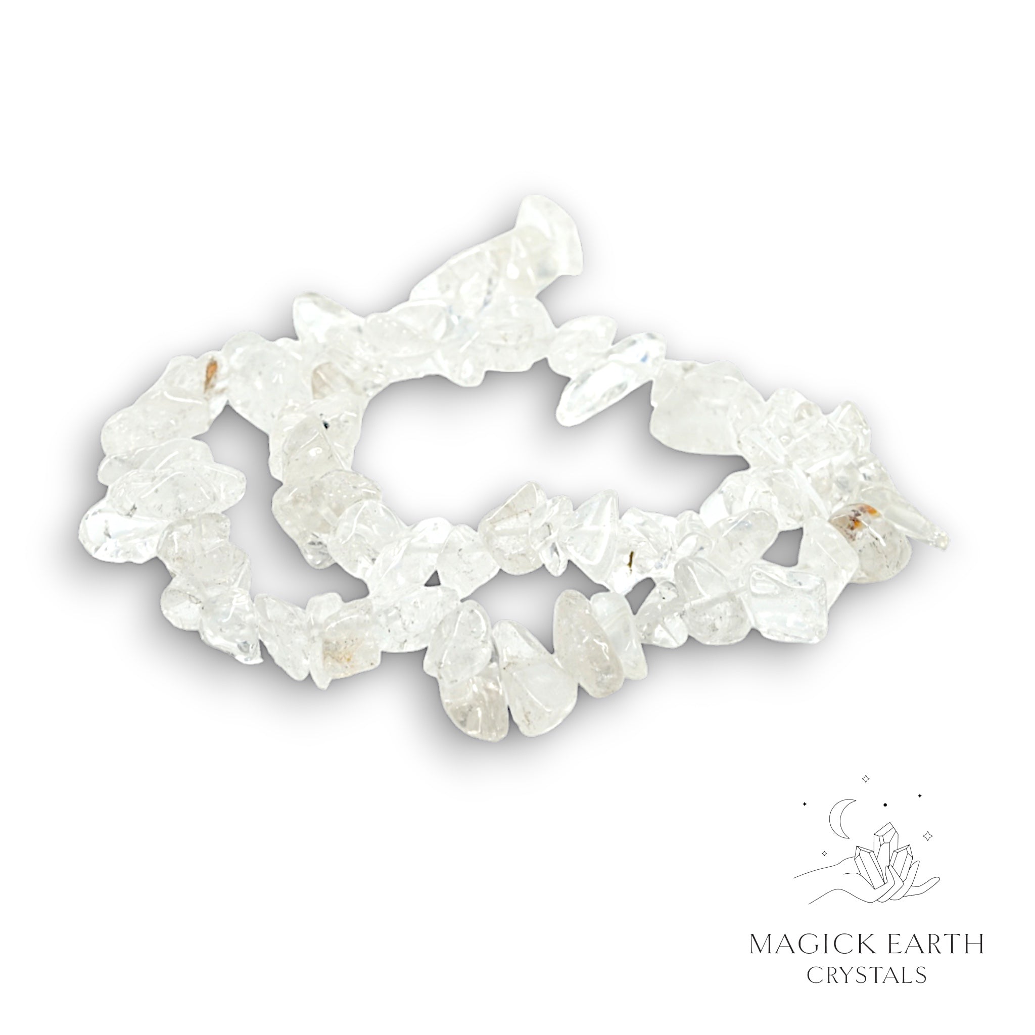 Cler Quartz Crystal Drilled Chips Large Size For Amplified Insight