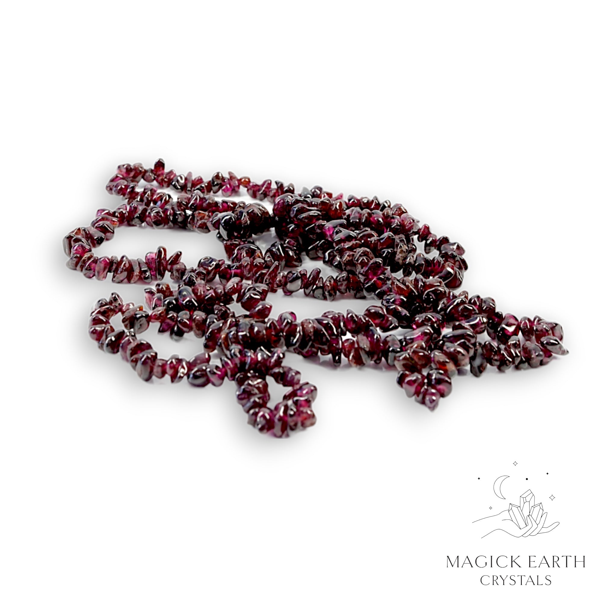 Garnet Drilled Chip Strands Small For Passion & Purpose