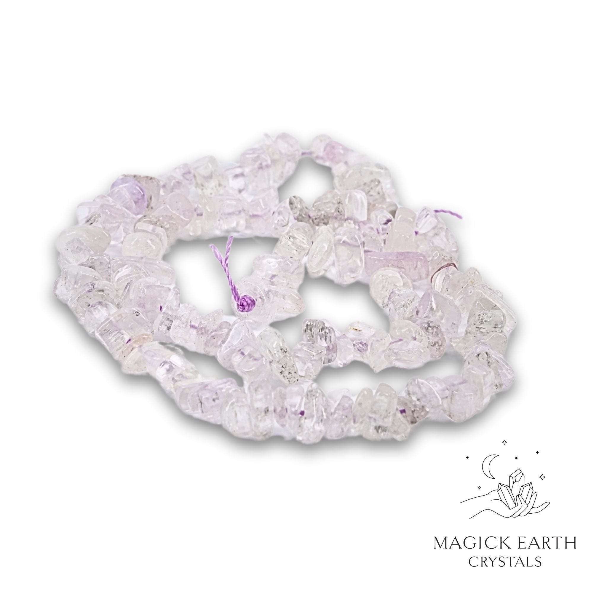Kunzite Drilled Chip Strands For Unconditional Love & Acceptance