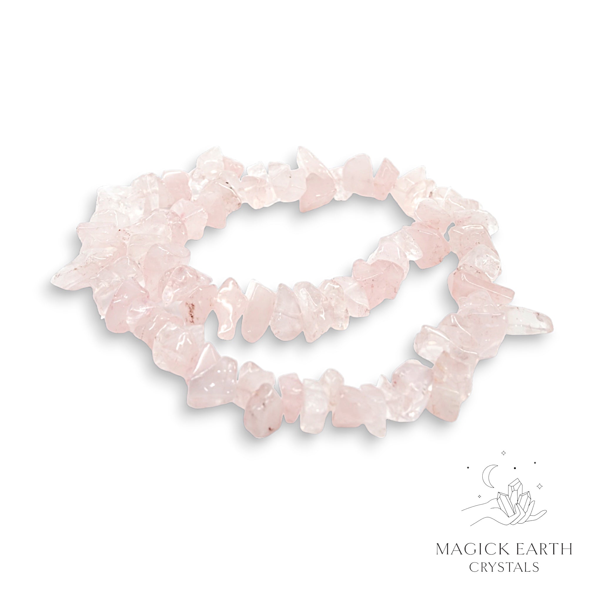 Rose Quartz l Drilled Chips Large Size For Amplified Love