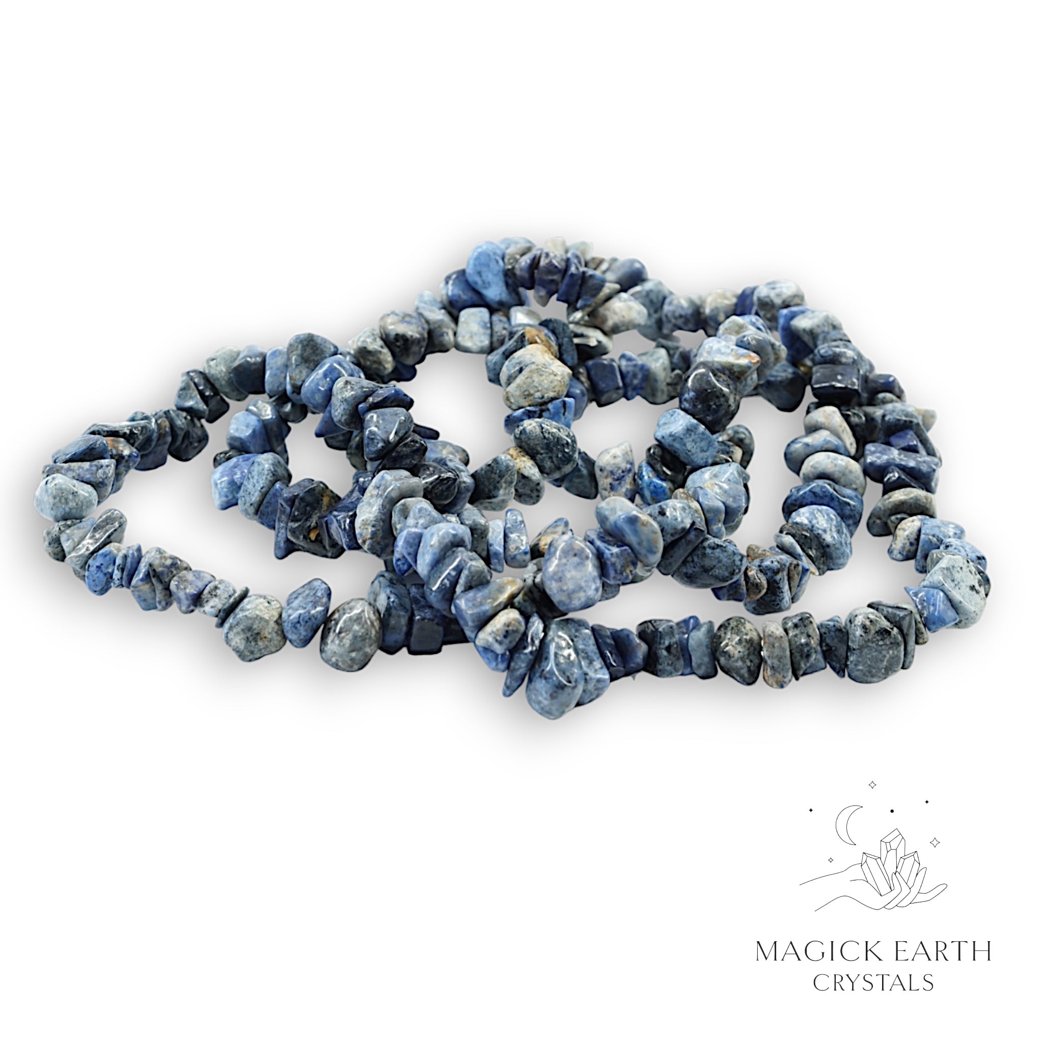 Sodalite Crystal Drilled Chip Strands For Calm Expression