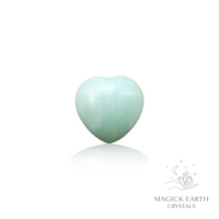 Amazonite  Tiny Heart 20mm For Boundaries & Emotional Balance