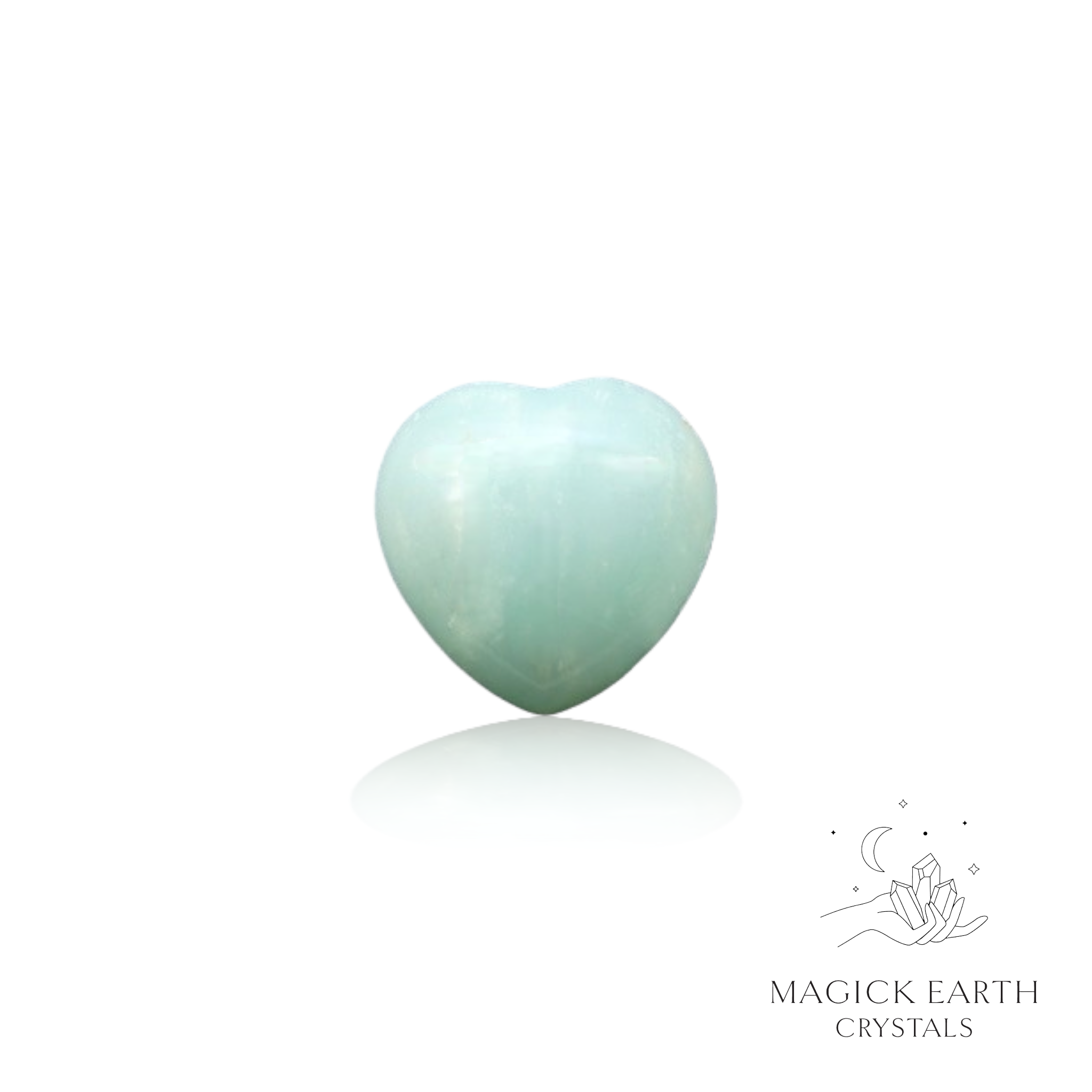 Amazonite  Tiny Heart 20mm For Boundaries & Emotional Balance