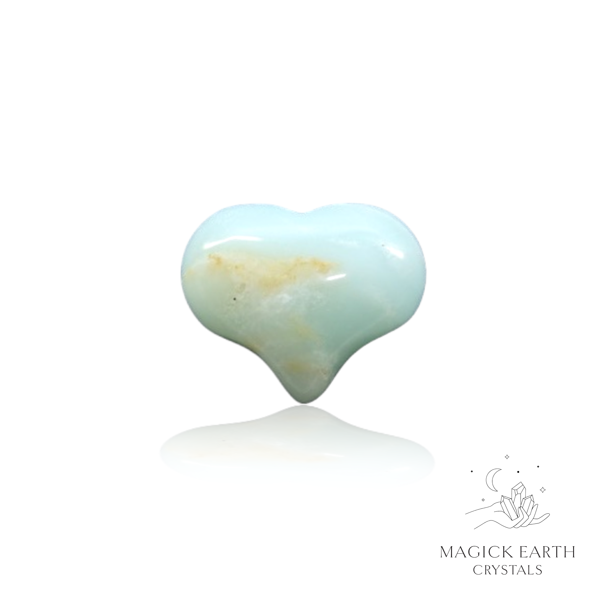 Amazonite  Funky Crystal Heart Small For Boundaries & Emotional Balance