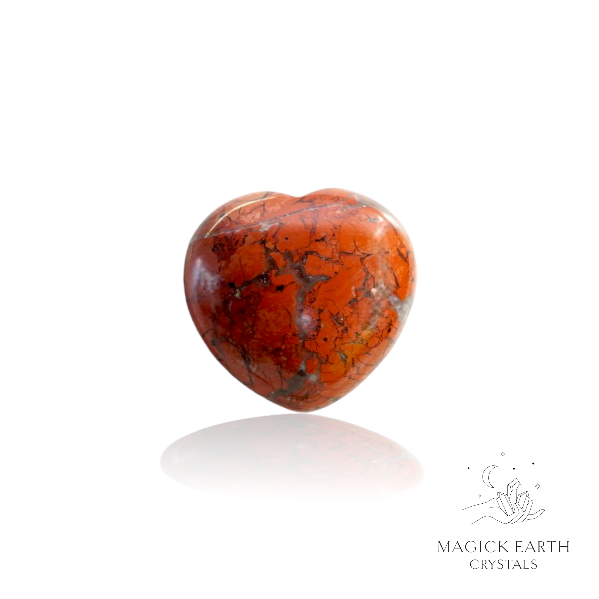Red Jasper  Heart 30mm For Grounded Power