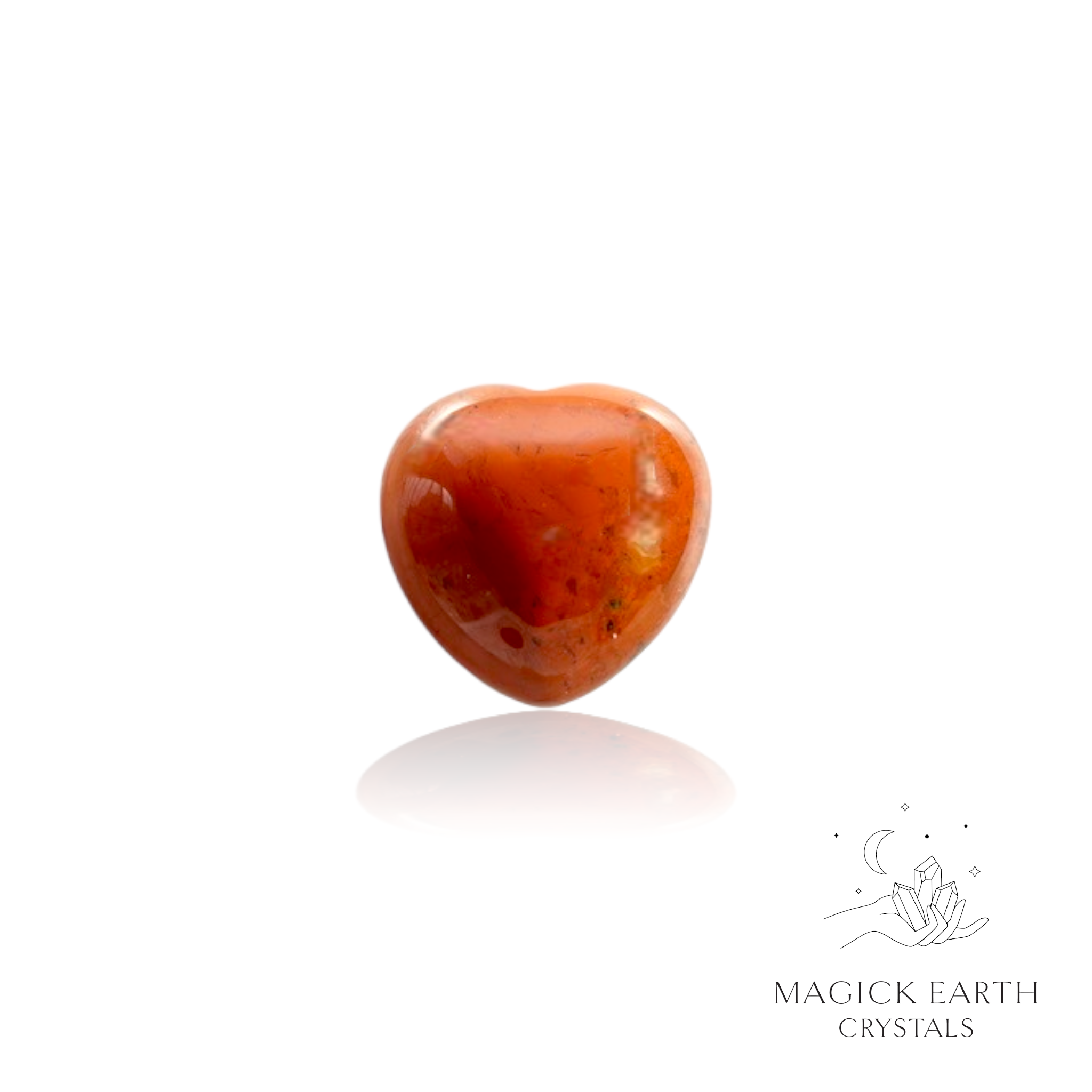 Red Jasper  Tiny Heart 20mm For Grounded Power