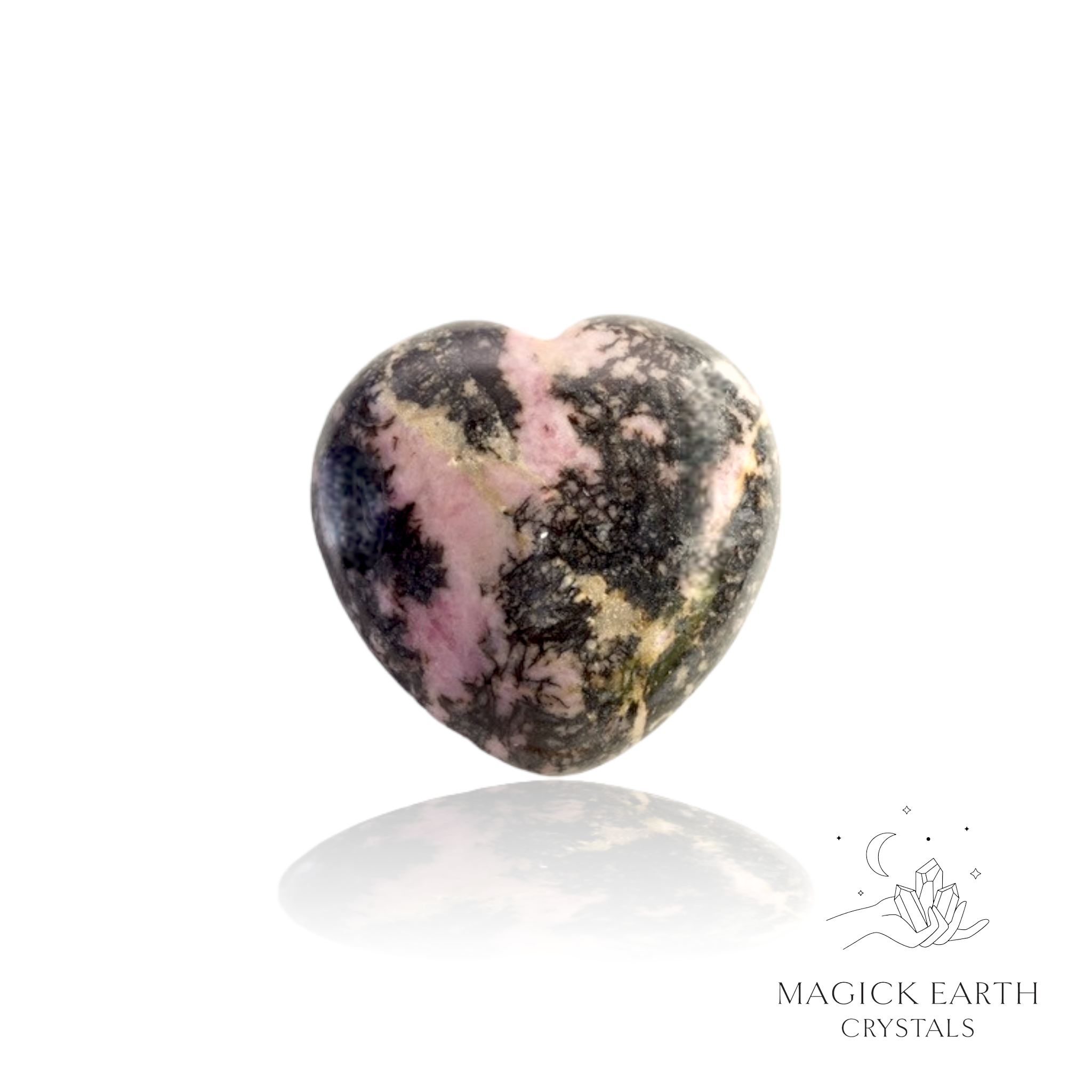 Rhodonite  Heart 30mm  For Trauma Support & Healing