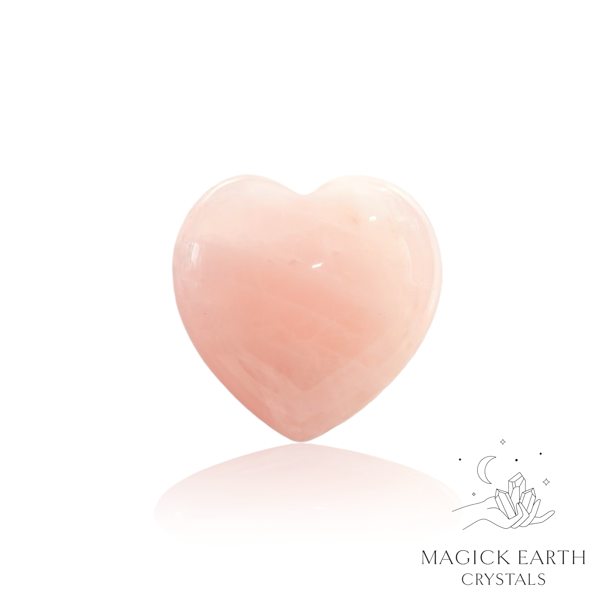 Rose Quartz Crystal Heart 40mm For Amplified Love
