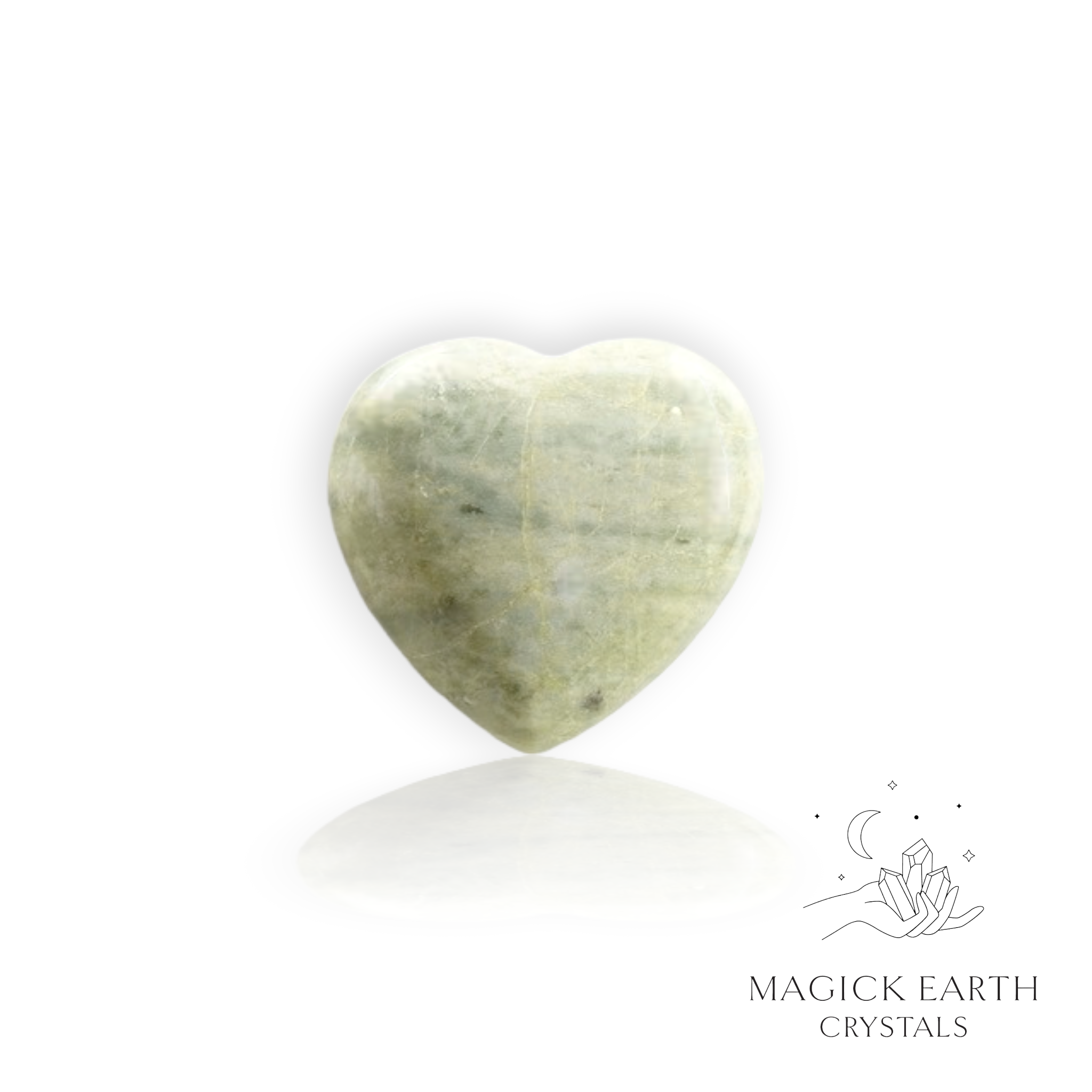 Silver Leaf Jasper  Heart Lighter Shade For Grounded Perspective