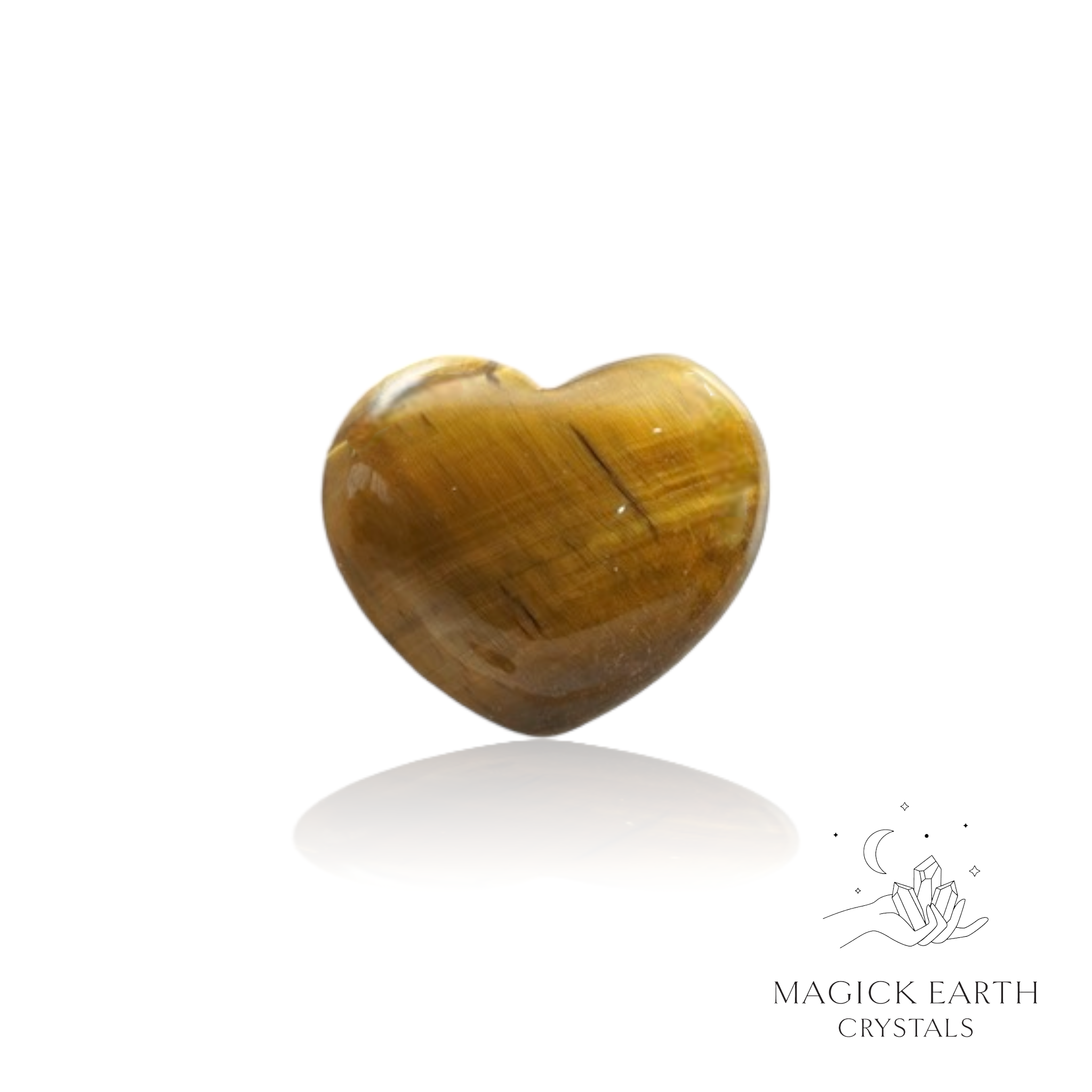Tiger Eye  Heart 23mm  For Confident Courage