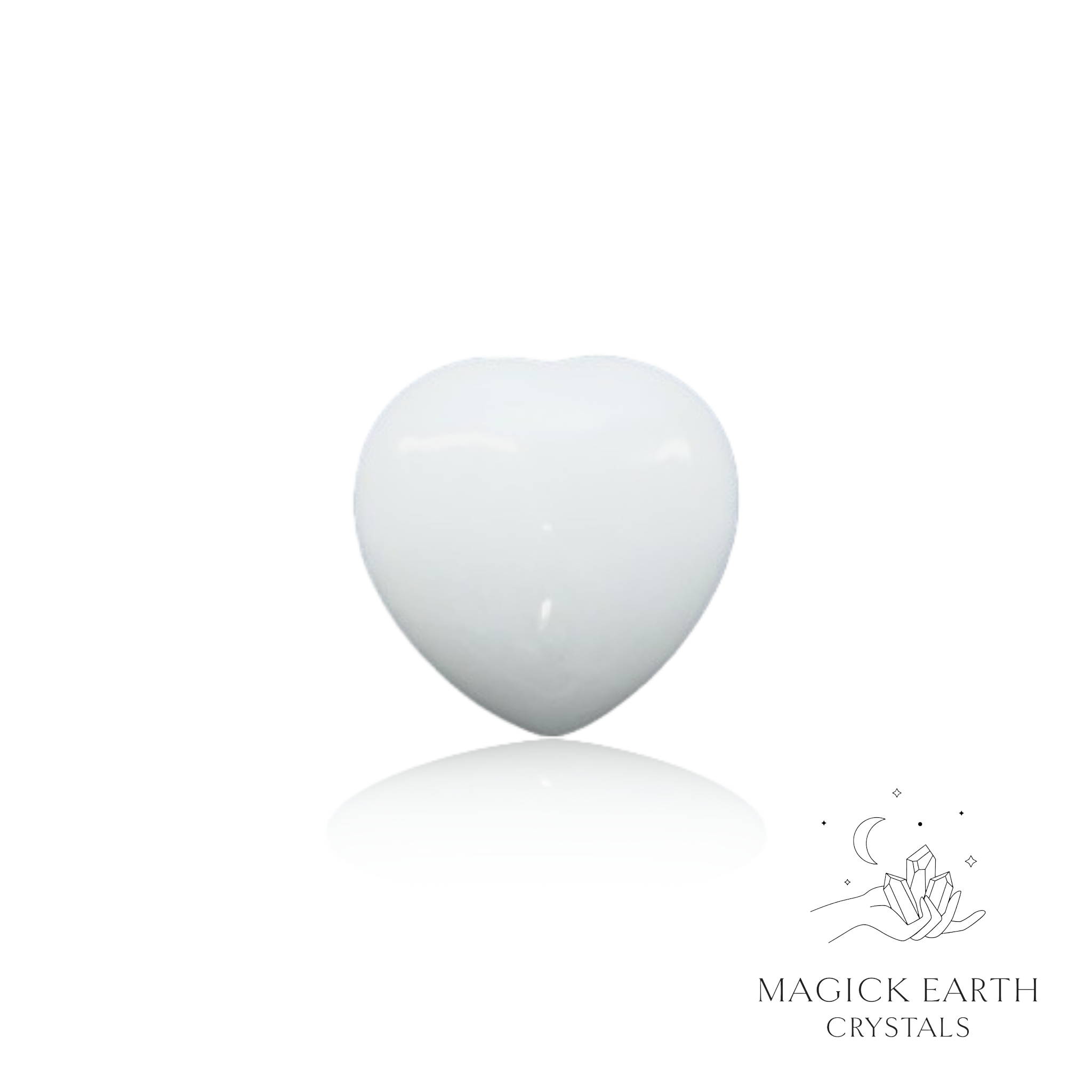 White Jade Tiny Heart 20mm For Peaceful Clarity