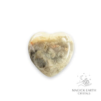 Crazy Agate Heart 25mm For Stability & Joy