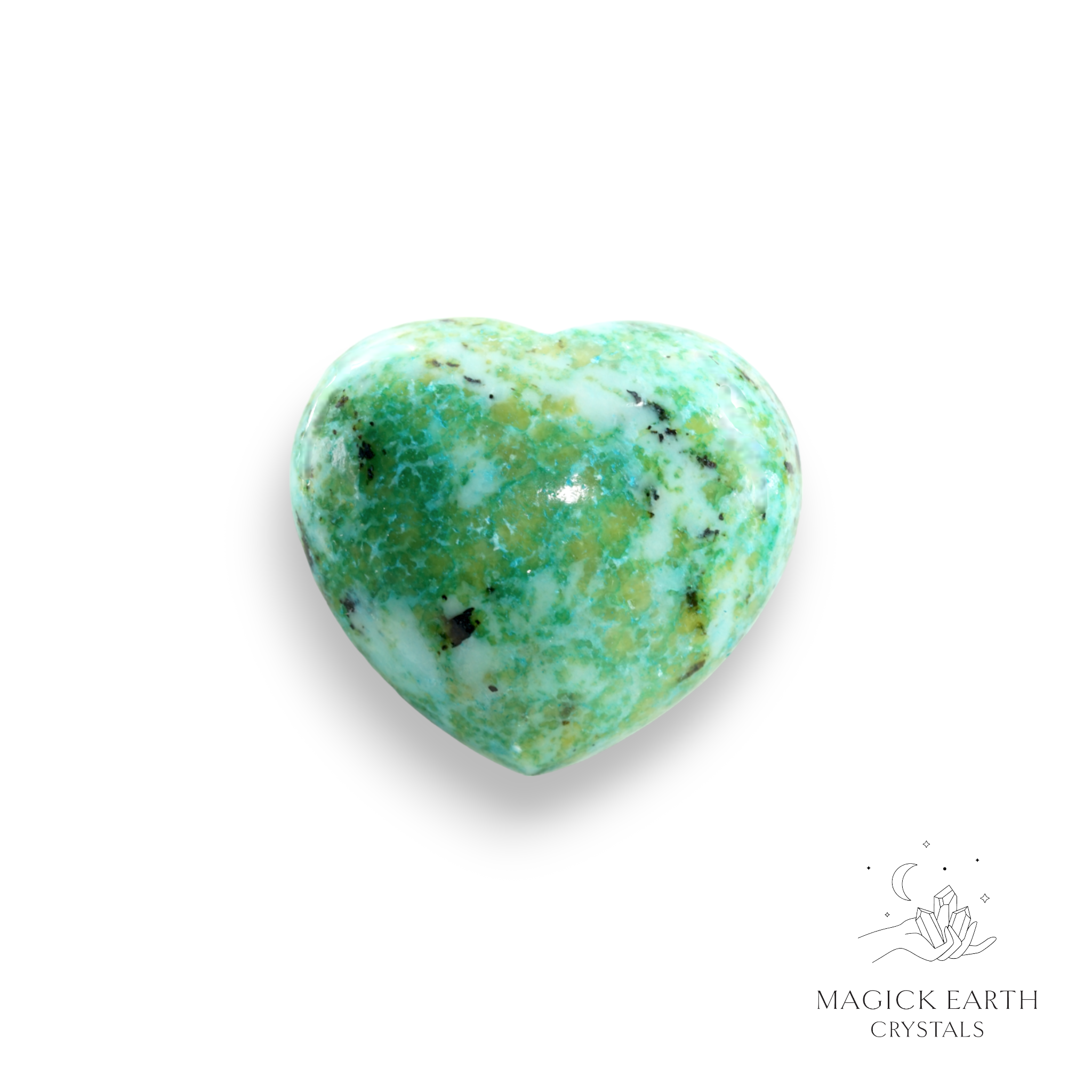 Turquoise Jasper (Dyed Green)  Heart 45mm For Steady Transformation