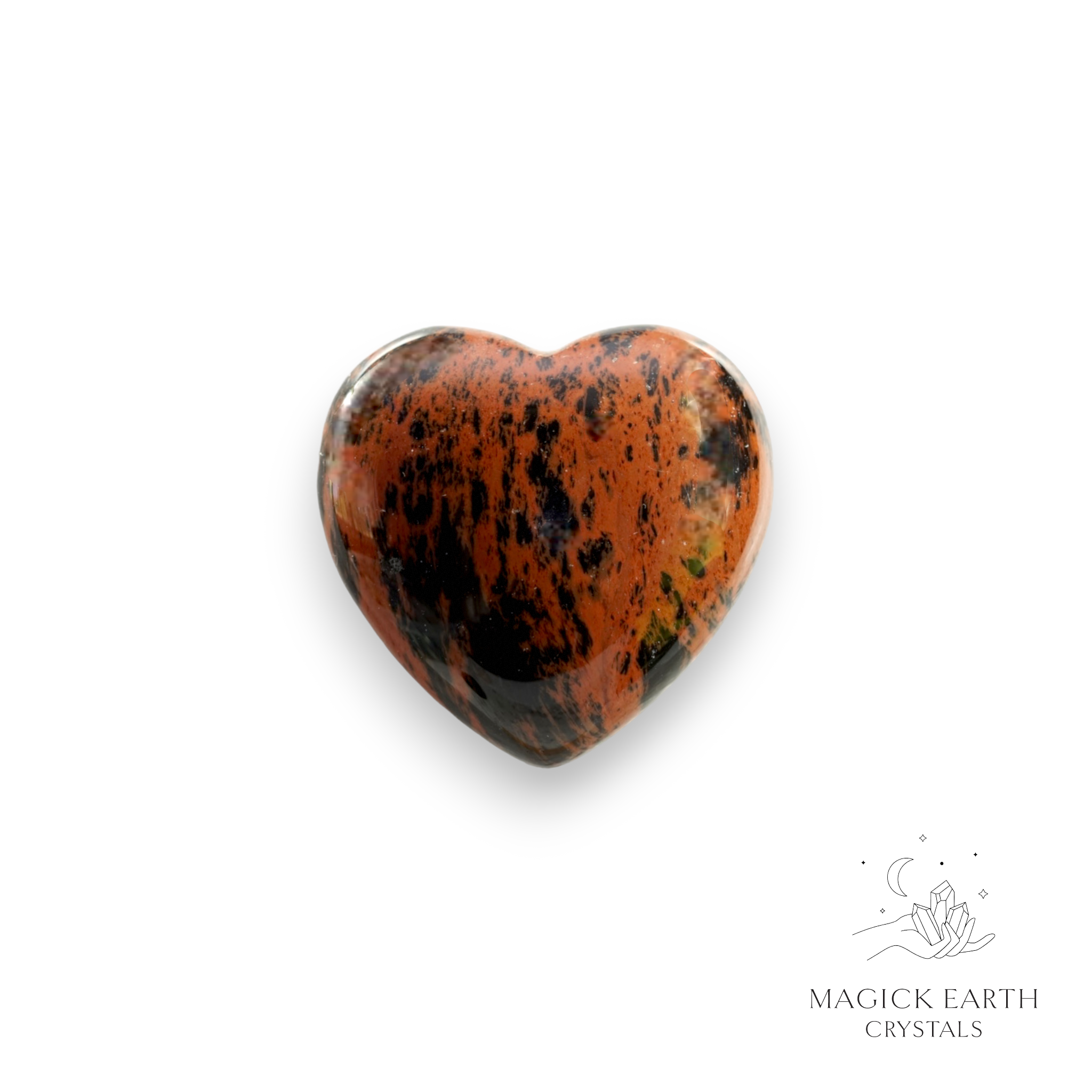 Mahogany Obsidian  Heart 40mm For Gentle Power