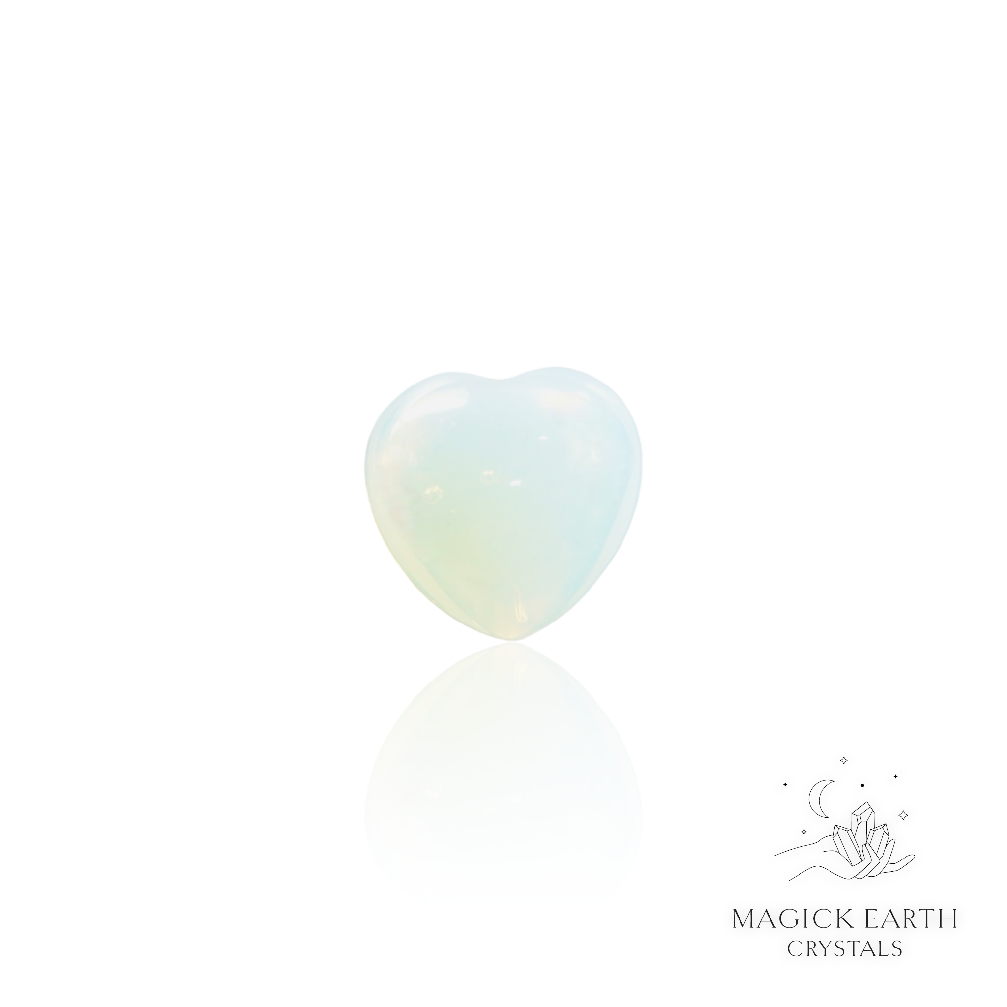 Opalite  Tiny Heart 20mm  For Guiding Light Energy