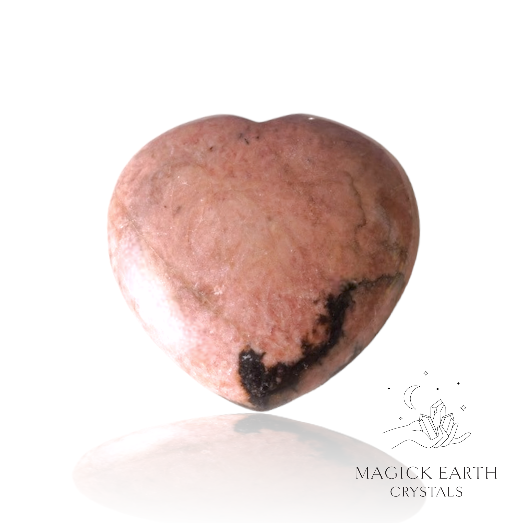 Rhodonite  Heart 45mm A For Trauma Support & Healing
