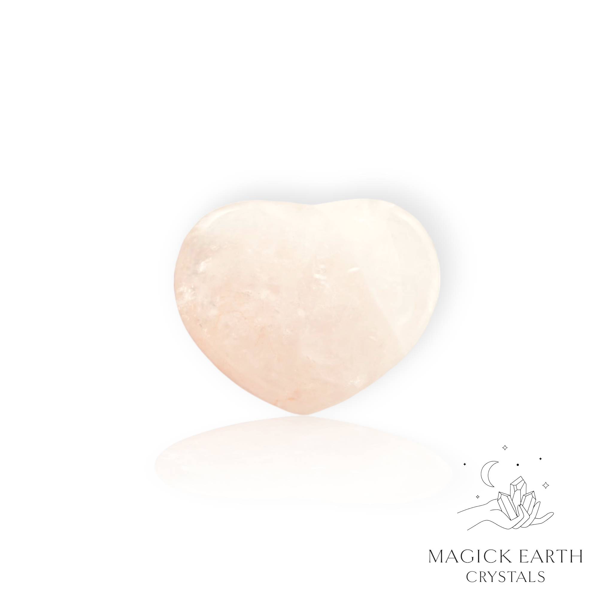 Rose Quartz  Heart 40mm For Amplified Love