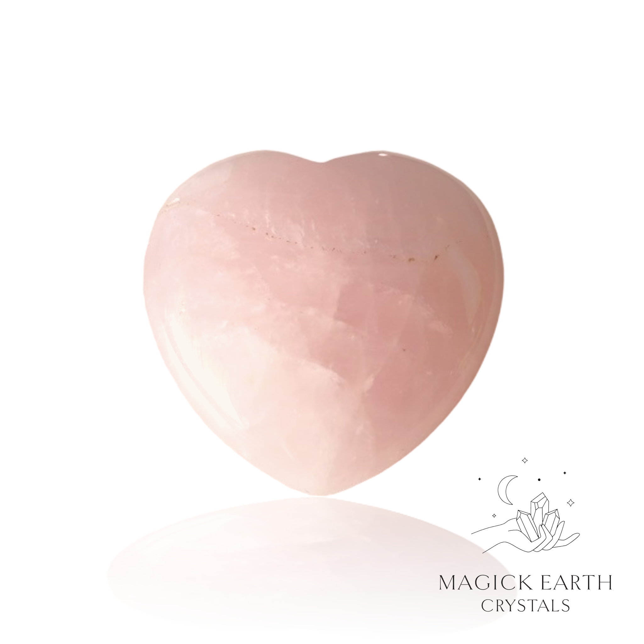 Rose Quartz Heart 45mm For Amplified Love