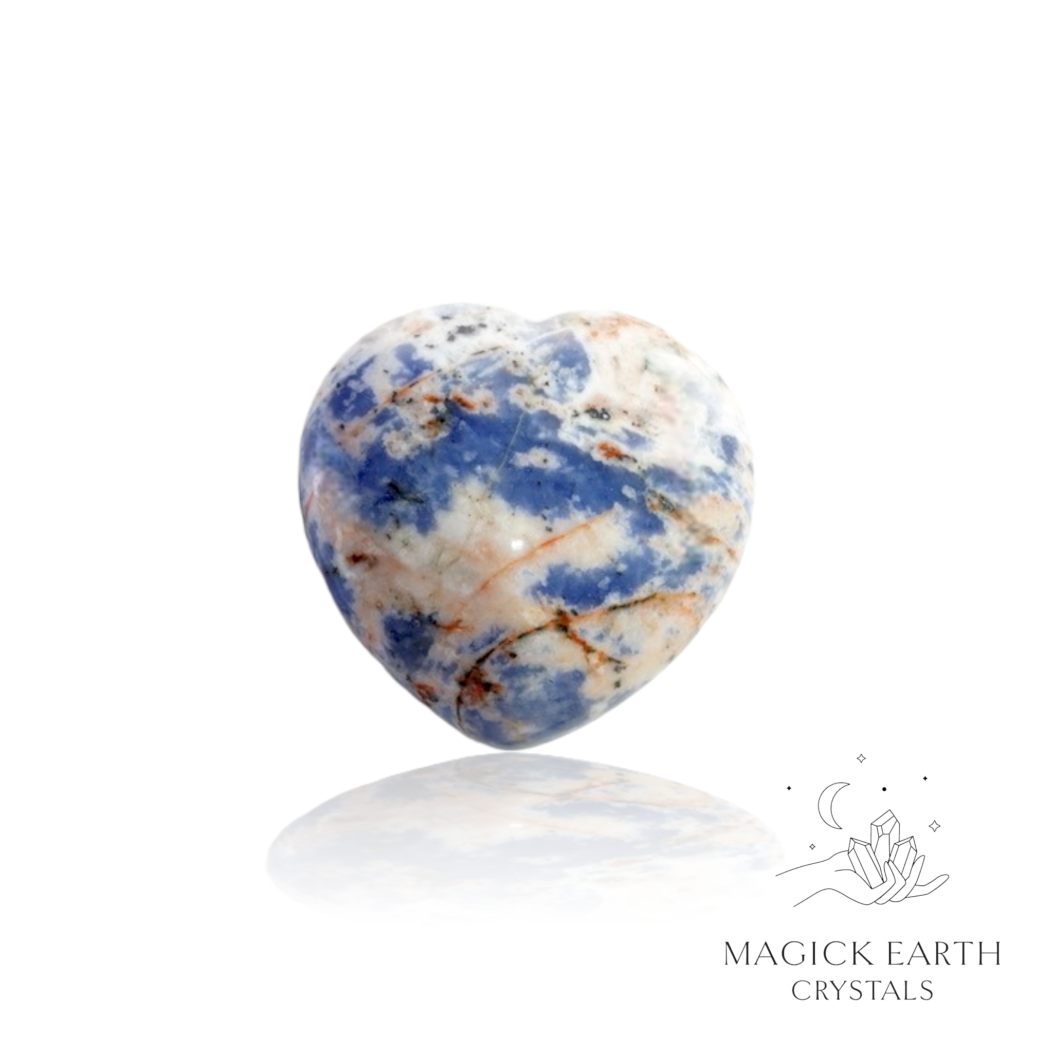 Sodalite Heart 30mm For Calm Expression