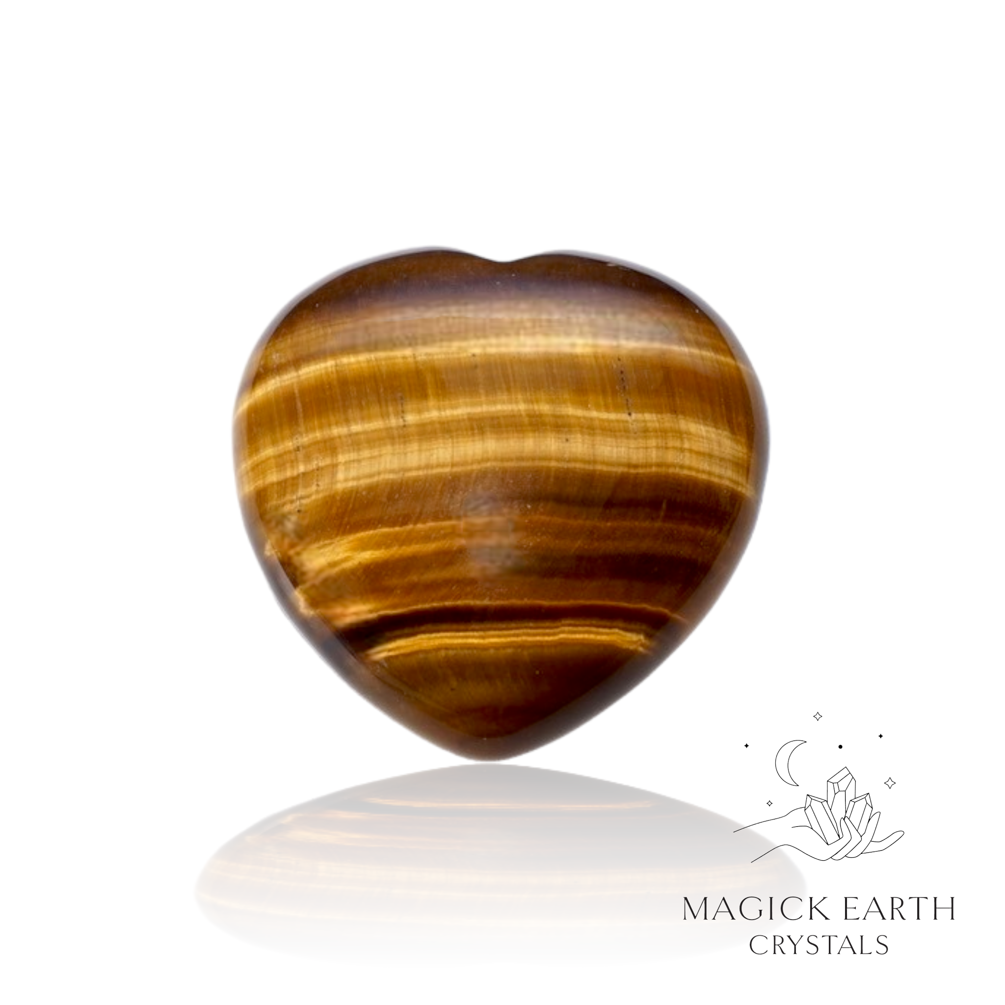 Tiger Eye  Heart 45mm  For Confident Courage