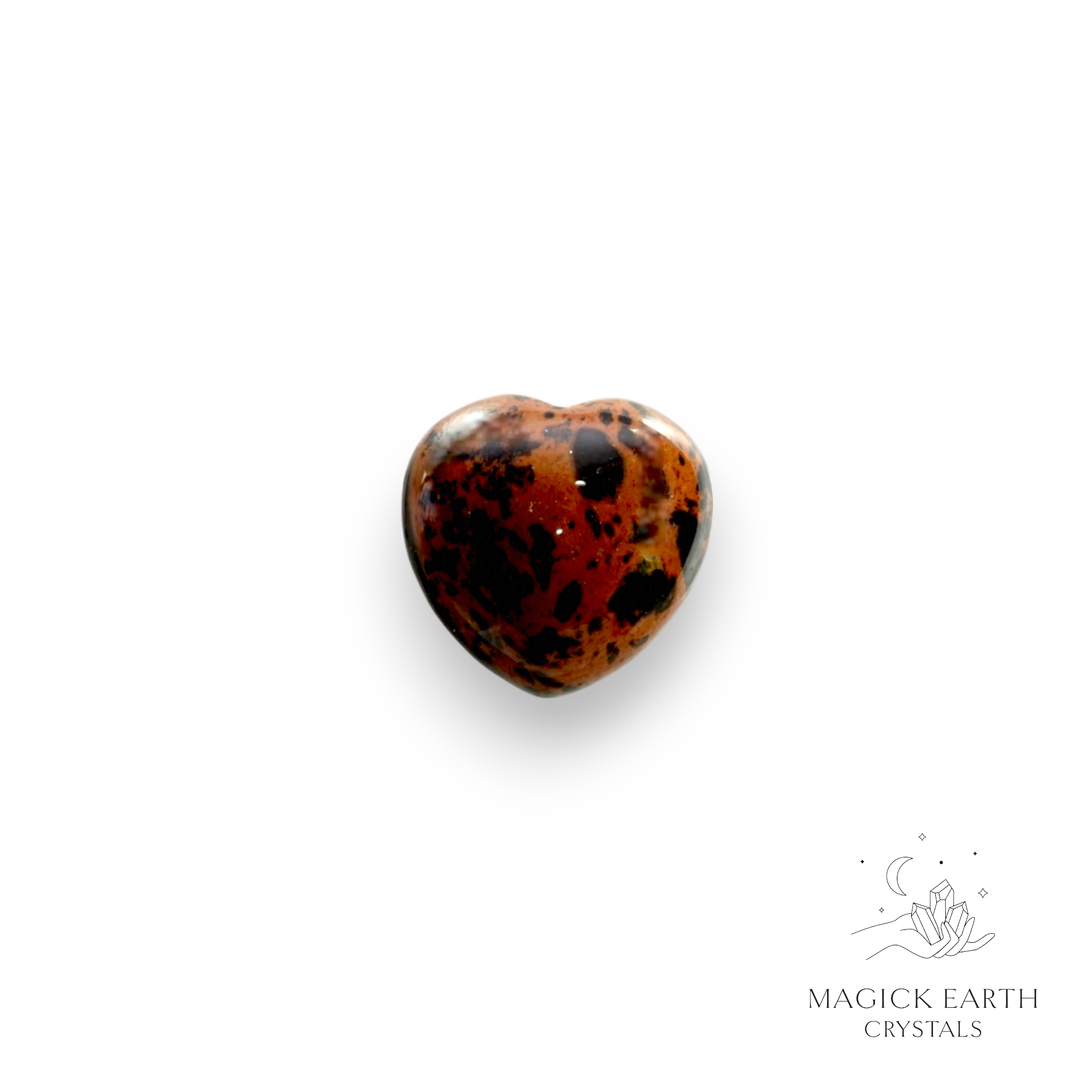 Mahogany Obsidian  Tiny Heart 20mm For Gentle Power