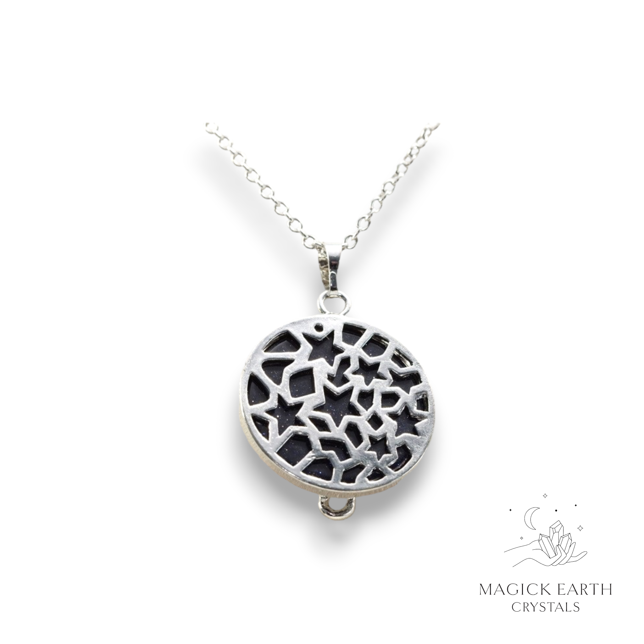 Blue Goldstone Cat / Kitten Pendant For Ambition & Action
