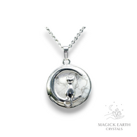 Howlite Cat / Kitten Pendant For Calm Communication