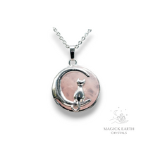 Rose Quartz Cat / Kitten Pendant  For Amplified Love
