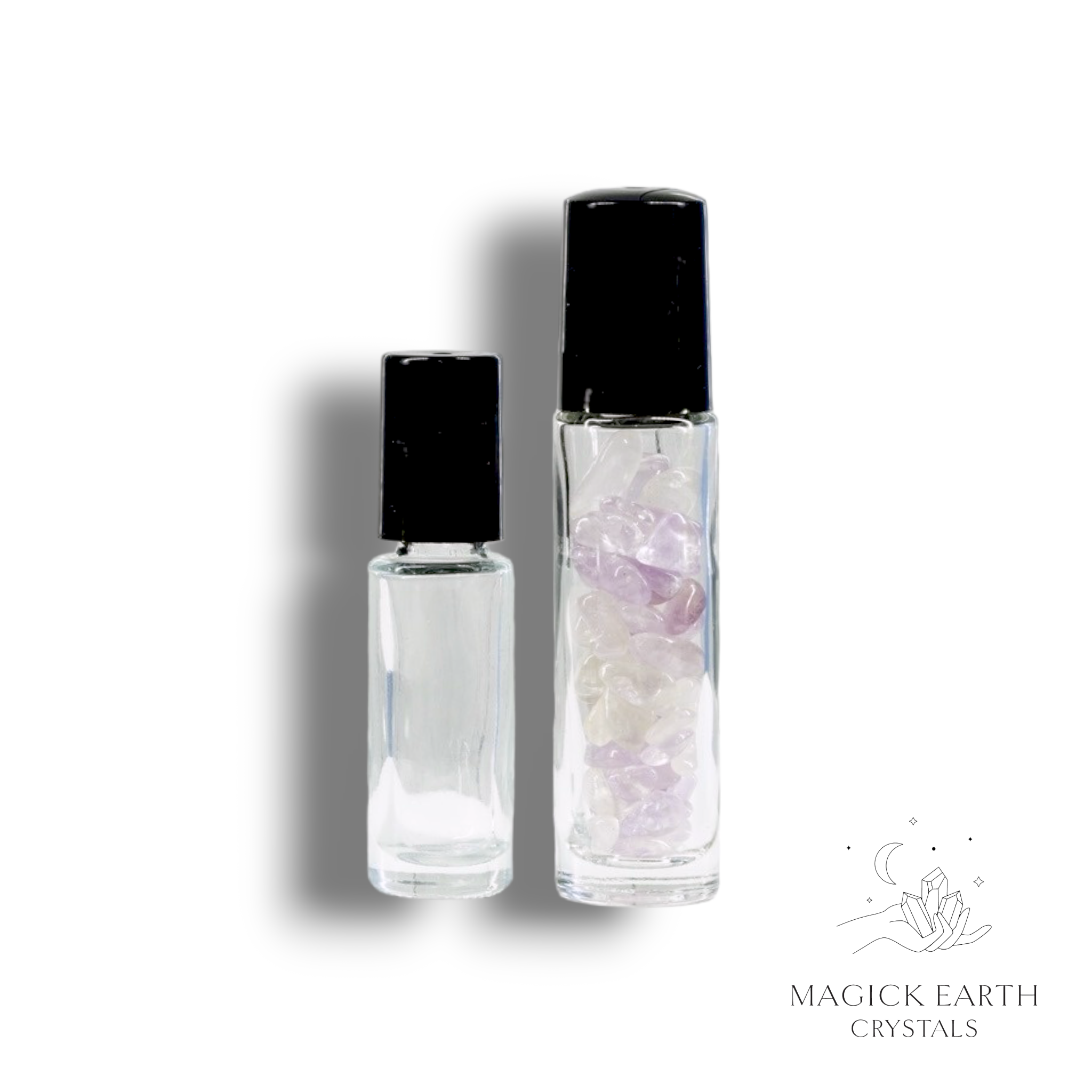 Amethyst Crystal Chip Roll On Bottle For Stress Relief & Sleep