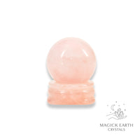 Rose Quartz  Sphere 30mm with Matching Stand For Amplified Love