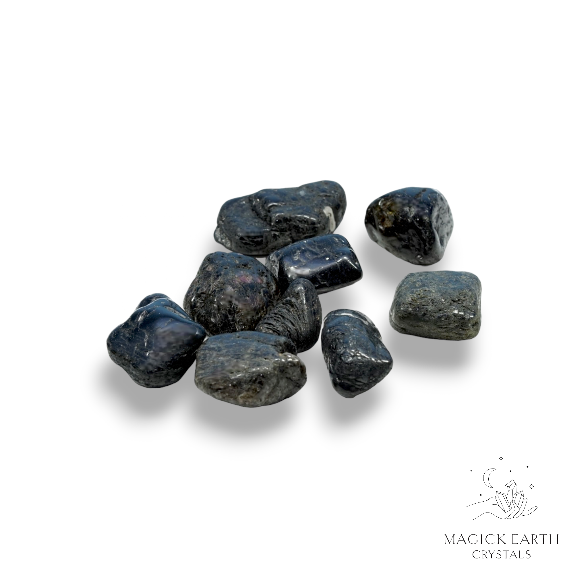 Black Tourmaline Tumbled Nuggets Medium For Protection & Grounding
