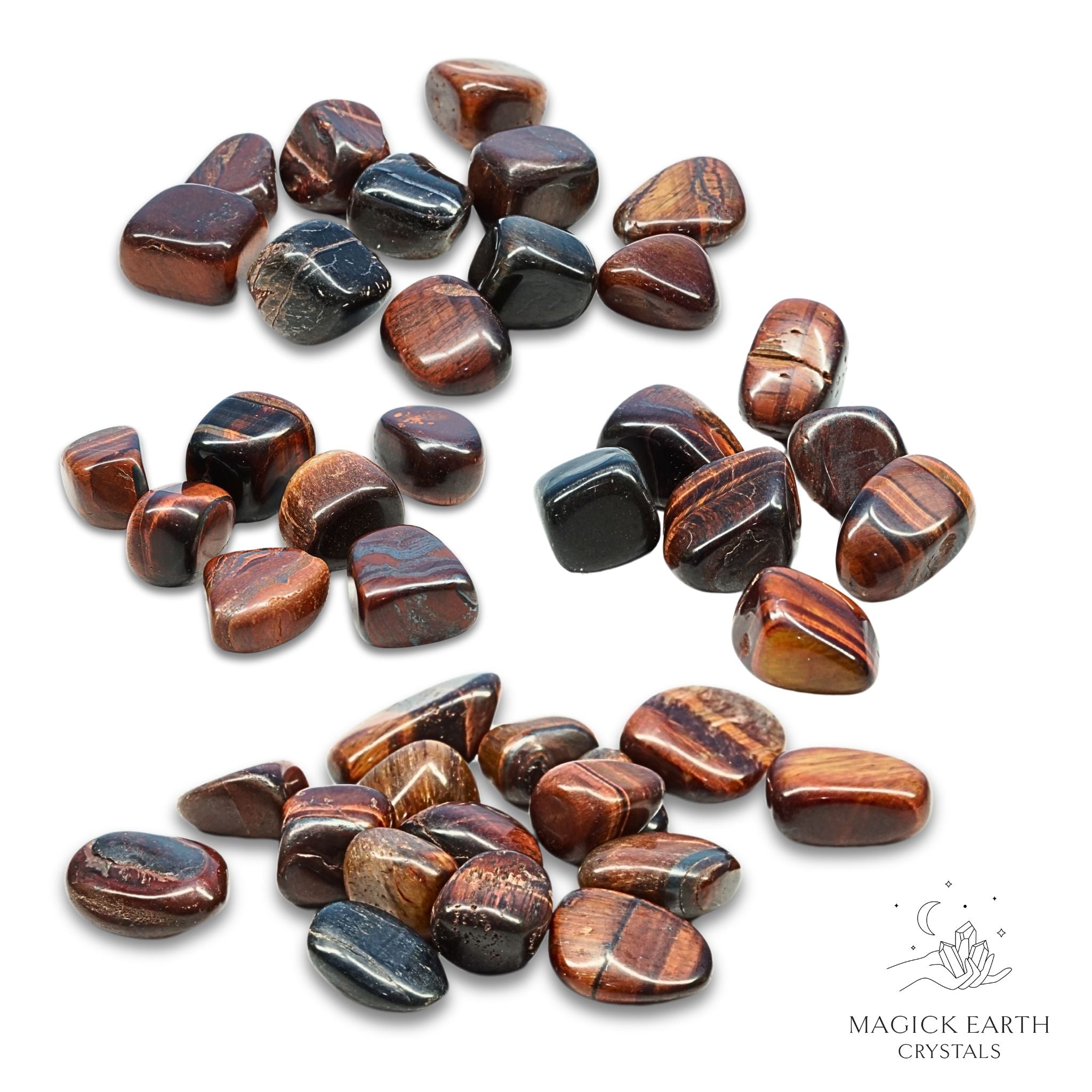 Red Tiger Eye Tumbled Crystals For Confident Courage